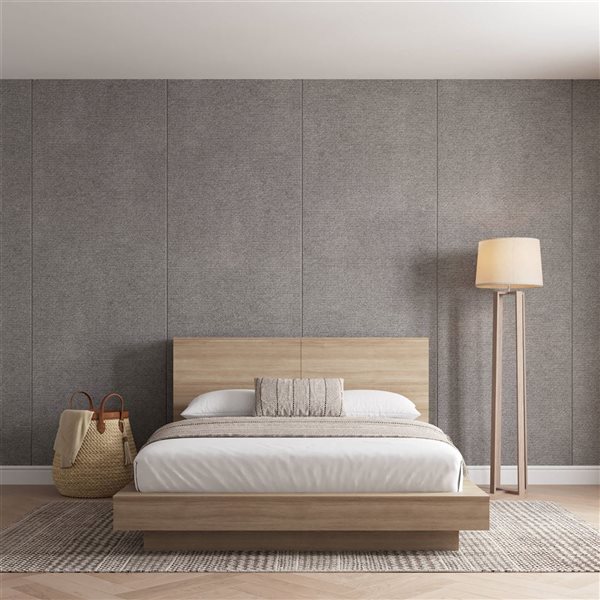 Nexera Marconi 71.3 W x 96.1-in L Brown Oak Queen-Size Platform Bed with Headboard