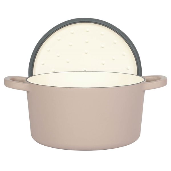 Crock-Pot Artisan 5.7-L Enamelled Cast-Iron Round Beige Dutch Oven w/ Lid