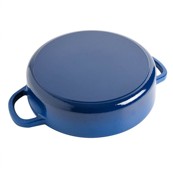 Crock-Pot Artisan 5.7-L Enamelled Cast-Iron Round Blue Braiser Pan w/ Lid