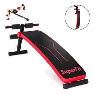 Costway Red Adjustable Folding Weight Bench