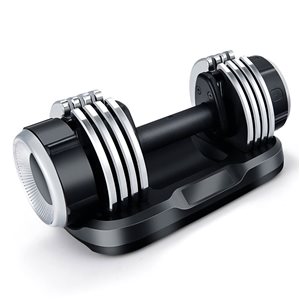 Costway 5-in-1 25Lbs Weight Adjustable Dumbbell W/Anti-Slip Fast Adjust Turning Handle