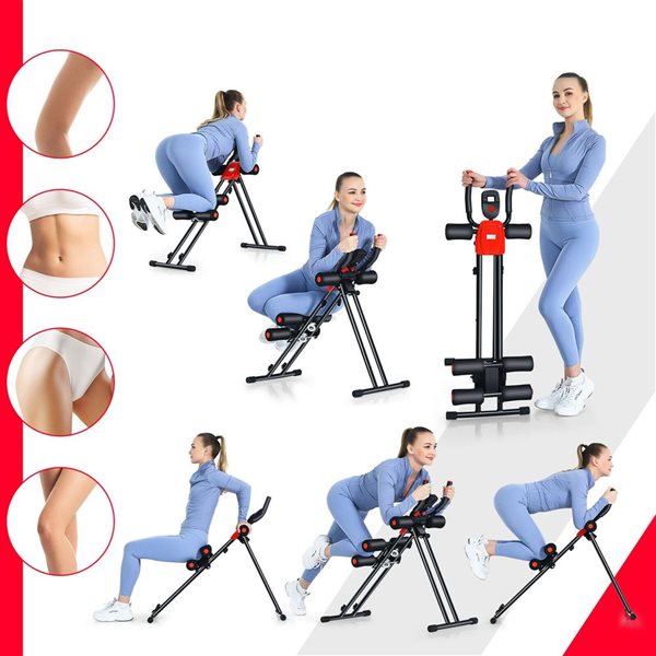 Costway Adjustable Foldable Core Abdominal Trainer W/Display