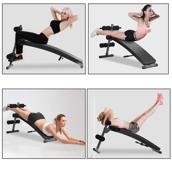 Costway Adjustable Arc-Shaped Decline Sit Up Slant Bench