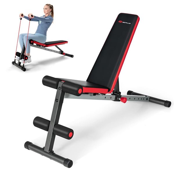 Costway Multi-Function Weight Bench W/Adjustable Backrest for Home Gym