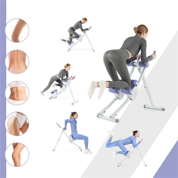 Costway Foldable Core & Abdominal Workout Trainer with Adjustable Heights