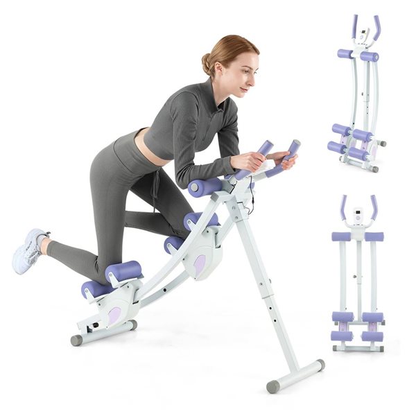 Costway Foldable Core & Abdominal Workout Trainer with Adjustable Heights