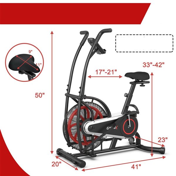 Costway Exercise Bike with Clear LCD Display