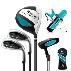 Costway Blue Junior Complete Golf Club Set for Kids Age 5-7 Years Old