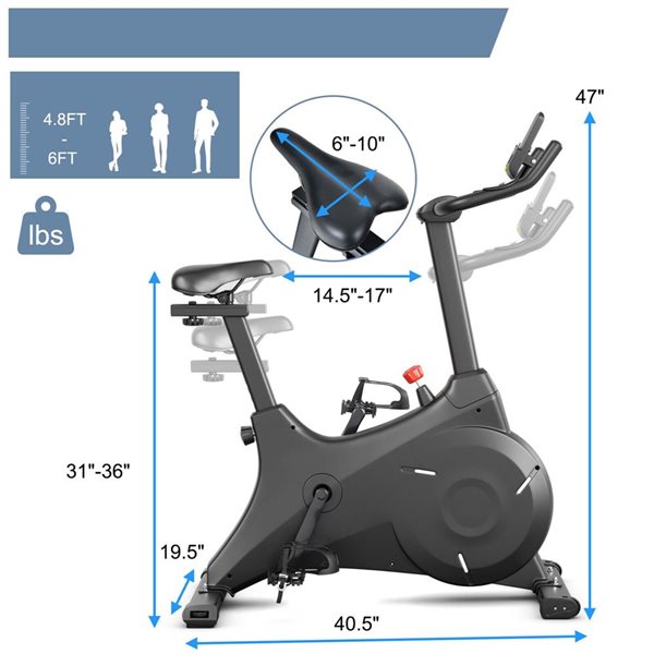 Costway Magnetic Resistance Stationary Bike for Home Gym