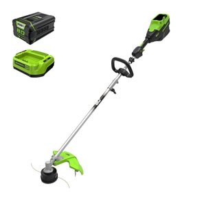 Coupe-bordure Greenworks sans balais 80 V 16 po avec batterie de 2,5Ah et chargeur 2A inclus