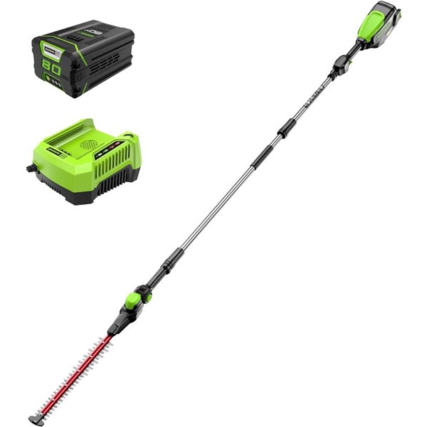 Greenworks 80 V 20-in Cordless Electric Pole Hedge Trimmer w/ 2.0Ah Battery and Charger Included