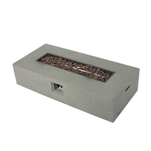 Mondawe Rectangular Outdoor Propane Fire Pit