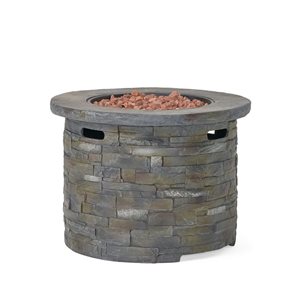 Mondawe Round Outdoor Propane Fire Pit Table