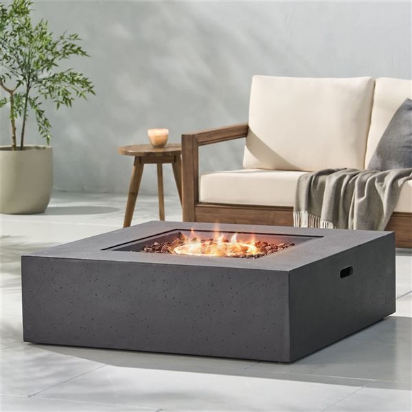 Mondawe Outdoor Square Propane Fire Pit