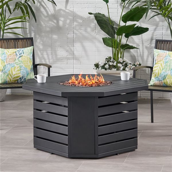 Mondawe Outdoor Propane Fire Pit Table