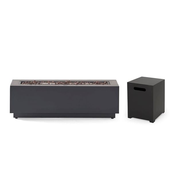 Mondawe Rectangular Outdoor Propane Fire Pit