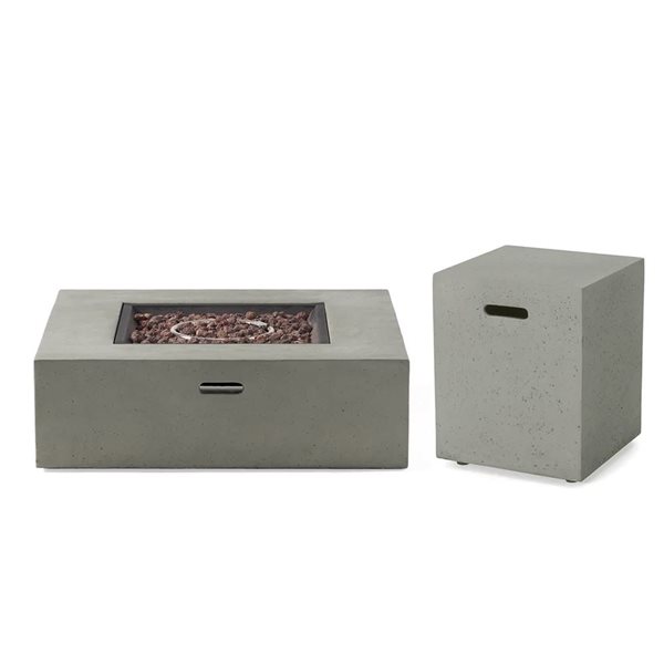 Mondawe Square Outdoor Propane Fire Pit