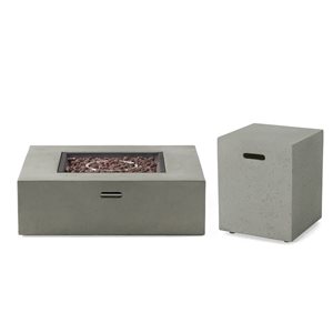 Mondawe Square Outdoor Propane Fire Pit