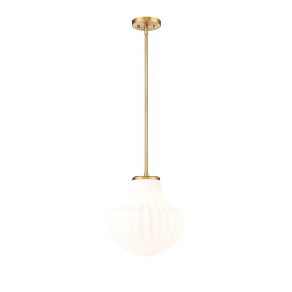 Z-Lite Newbury Gold Industrial 1-Light Pendant Light