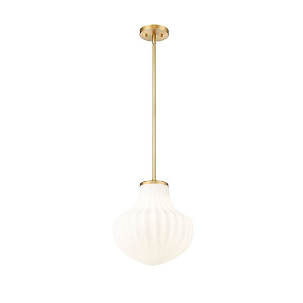 Z-Lite Newbury Gold Industrial 1-Light Pendant Light