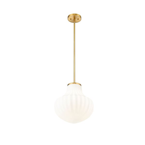 Z-Lite Newbury Gold Industrial 1-Light Pendant Light