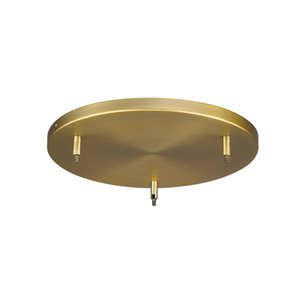 Z-Lite Brass Steel 3-Port Canopy Ceiling Light Mount