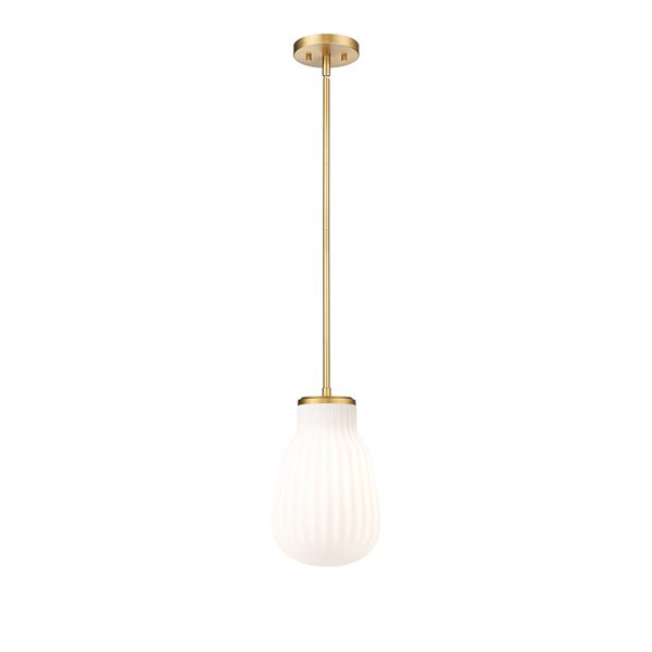 Z-Lite Newbury Gold Industrial 1-Light Pendant Light