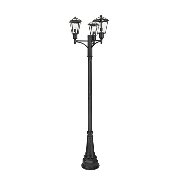Z-Lite Talbot 112-in H Black Hardwired LED 1-Light Outdoor Post Light