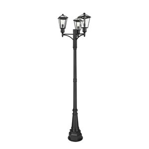 Z-Lite Talbot 112-in H Black Hardwired LED 1-Light Outdoor Post Light