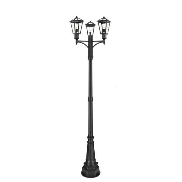 Z-Lite Talbot 112-in H Black Hardwired LED 1-Light Outdoor Post Light