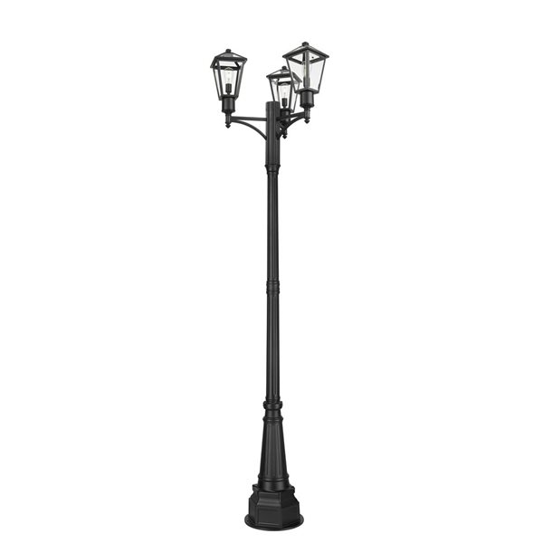 Z-Lite Talbot 112-in H Black Hardwired LED 1-Light Outdoor Post Light