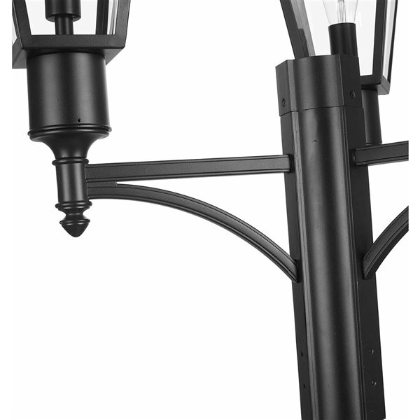 Z-Lite Talbot 112-in H Black Hardwired LED 1-Light Outdoor Post Light