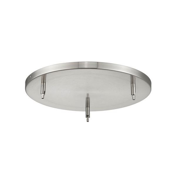 Z-Lite Brushed Nickel Steel 3-Port Canopy Ceiling Light Mount