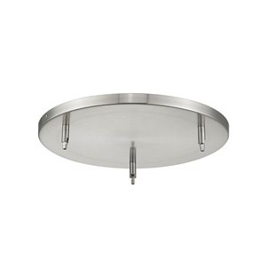 Z-Lite Brushed Nickel Steel 3-Port Canopy Ceiling Light Mount