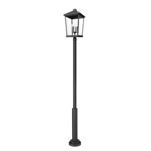 Z-Lite Beacon 126-in H Black Hardwired LED 4-Light Outdoor Post Light