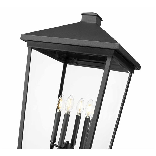 Z-Lite Beacon 126-in H Black Hardwired LED 4-Light Outdoor Post Light