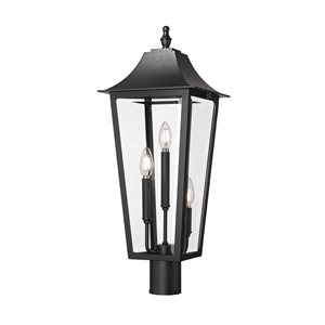 Z-Lite Gannon 27-in H Transitional 3 Light Outdoor Light Post