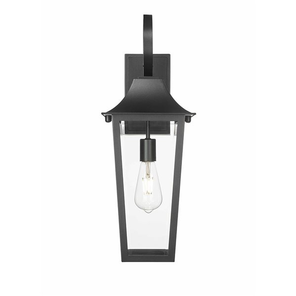 Z-Lite Gannon 22-in H Black Hardwired LED 1-Light Outdoor Wall Light