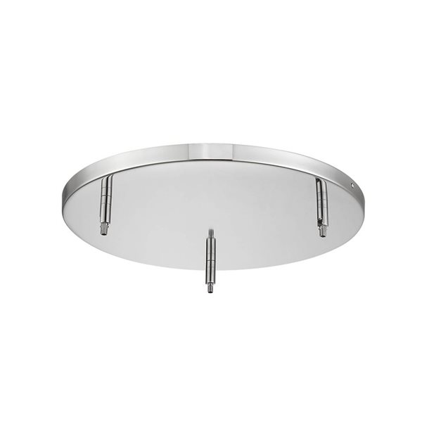 Z-Lite Chrome Steel 3-Port Canopy Ceiling Light Mount