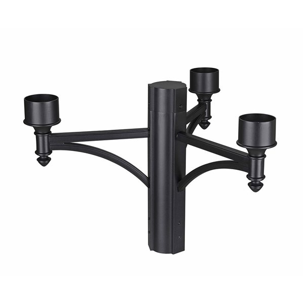 Z-Lite 16-in H Black Traditional 3-Light Round Outdoot Post Base Adaptor