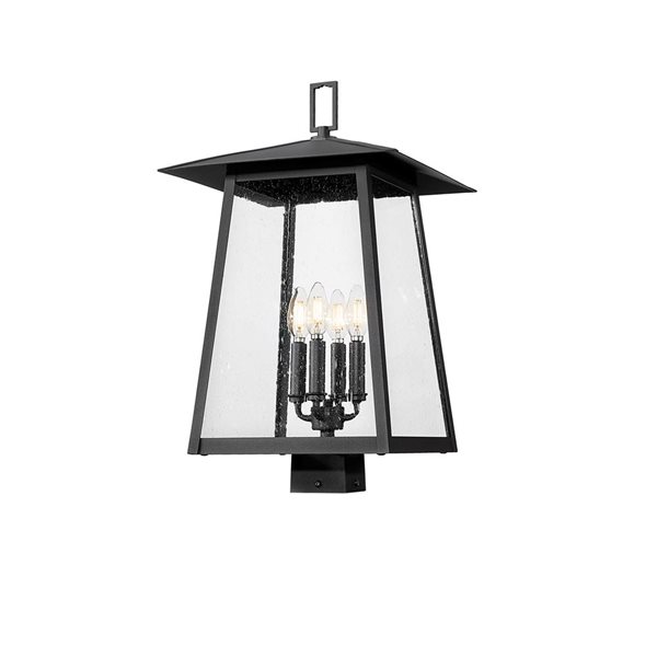 Z-Lite Rainer 23-in H Industrial 4-Light Outdoor Light Post