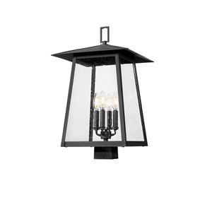 Z-Lite Rainer 23-in H Industrial 4-Light Outdoor Light Post