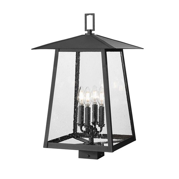 Z-Lite Rainer 23-in H Industrial 4-Light Outdoor Light Post