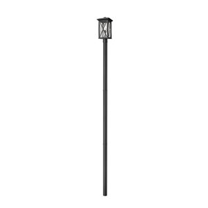 Z-Lite Brookside 138-in H Black Hardwired LED 1-Light Outdoor Post Light