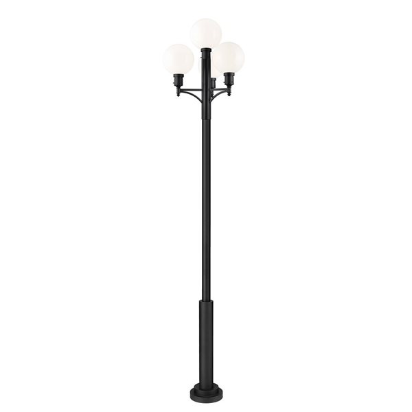 Z-Lite Laurent 134-in H Black Hardwired LED 1-Light Outdoor Post Light