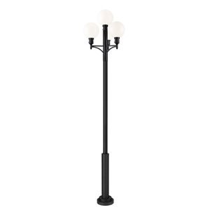 Z-Lite Laurent 134-in H Black Hardwired LED 1-Light Outdoor Post Light