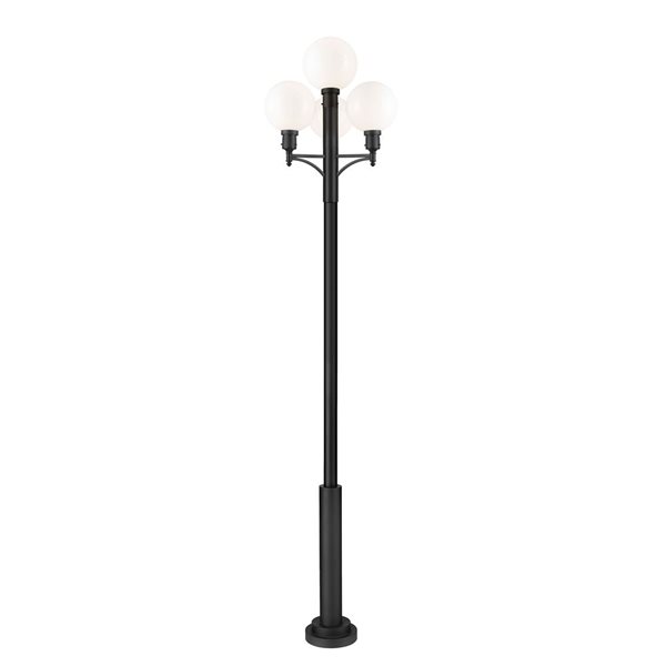 Z-Lite Laurent 134-in H Black Hardwired LED 1-Light Outdoor Post Light