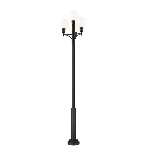 Z-Lite Laurent 134-in H Black Hardwired LED 1-Light Outdoor Post Light