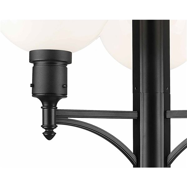 Z-Lite Laurent 134-in H Black Hardwired LED 1-Light Outdoor Post Light