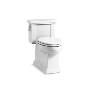 KOHLER Tresham Comfort Height 1-Piece Compact Elongated 1.28 GPF Toilet with Quiet-Close Seat